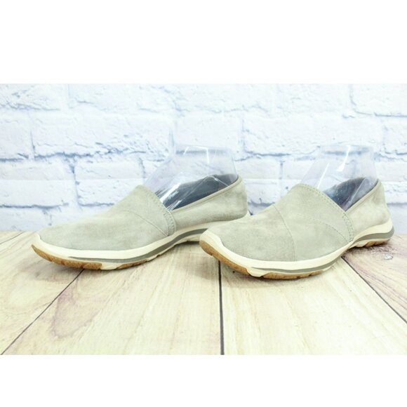 LL Bean Back Cove Stretch Slip-On Brown Gray Suede Nubuck Loden Size 7.5 M - Picture 2 of 9